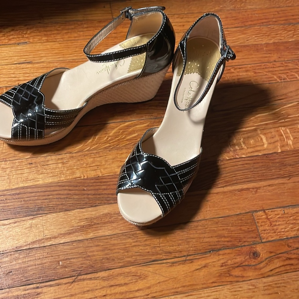 Cole Haan Summer peep toe wedge sandals - Picture 5 of 10